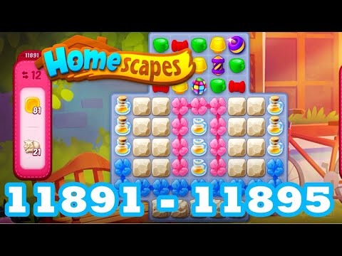Homescapes Level 11891 - 11895 HD 3 - match puzzle Gameplay | android | IOS | 11892 | 11893 | 11894