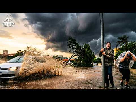 TEMPORAL em  PORTO ALEGRE com Ventos de 100 km/h Após Sensação de 45°C