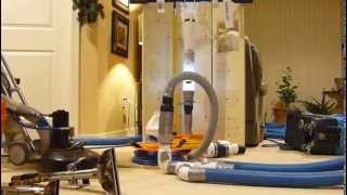 Testing CFM From Exhaust Using Tools with Portable Extractor