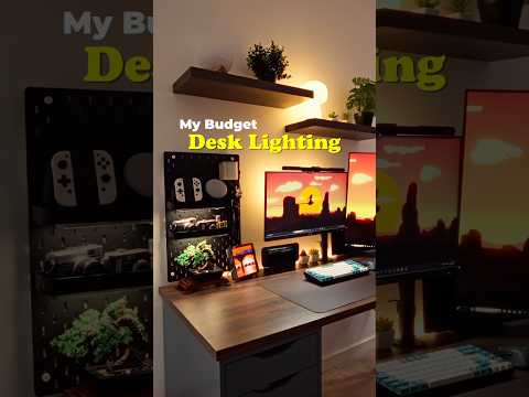 Having small lights can make a huge difference in your desk setup! #ikea #deskaccessories #desktour