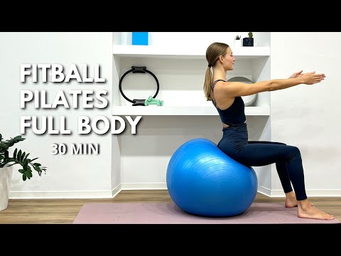 30-Minute Fitball Pilates || Full-body class