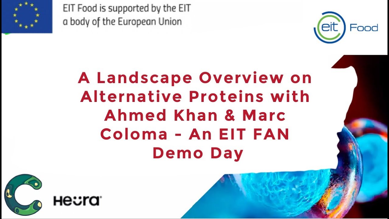 Ahmed Khan (CellAgri) and Marc Coloma (Heura) at EIT FAN Alternative Protein Demo Day 2020