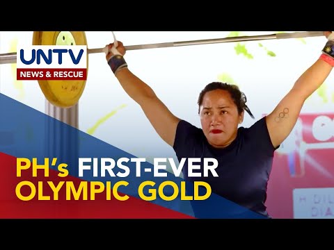 Hidilyn Diaz wins Philippines' first gold medal in Olympics