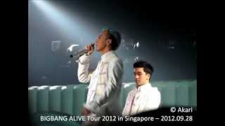 Talking between Haru Haru & Geojitmal @ BIGBANG ALIVE Tour in Singapore - 2012.09.28