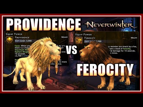 PROVIDENCE VS FEROCITY: What to Use for Max Damage!? (mount powers) - Neverwinter M29
