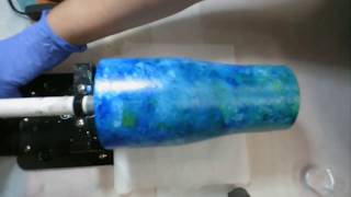 Plastic Wrap Technique with Alcohol Ink -  A Themed Art Tumbler and the  Special Story involved