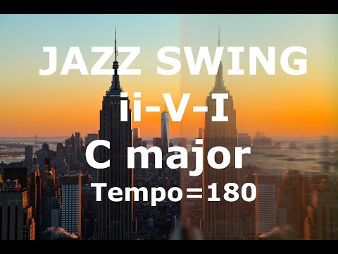 [BackingTrack] JAZZ SWING II-V-I Key of C Major bpm180
