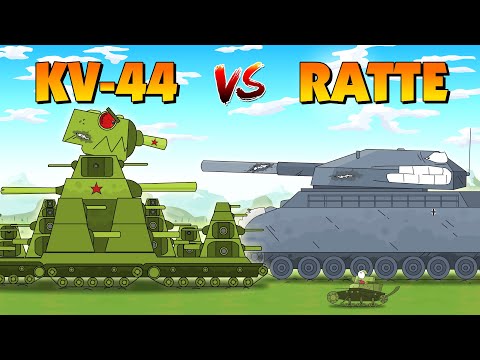 KV-44 VS RATTE  - Cartoons about tanks