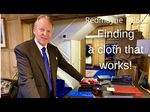 Choosing cloth for a Savile Row tailored suit.