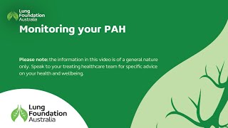 Monitoring your PAH