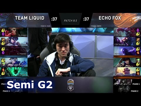 Echo Fox vs Team Liquid | Game 2 Semi Finals S8 NA LCS Spring 2018 | FOX vs TL G2