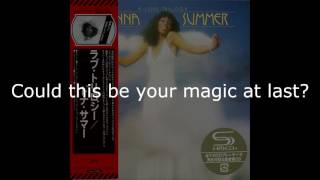 Donna Summer - Intro: Prelude to Love / Could It Be Magic LYRICS - SHM &quot;A Love Trilogy&quot; 1976