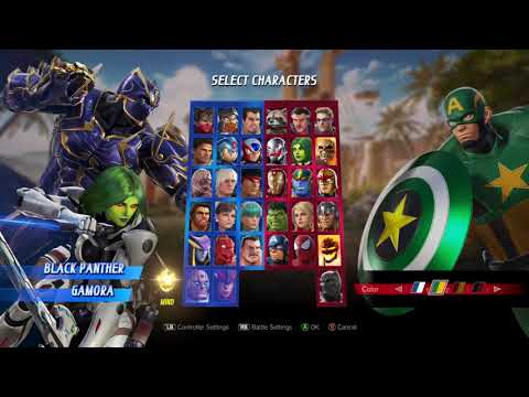 Marvel vs Capcom Infinite | Battle mode Black Panther & Gamora team up!