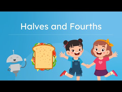 Halves and Fourths - Basic Fractions for Kids