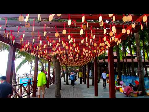 ПРОГУЛКА ПО НАБЕРЕЖНОЙ БУХТЫ ДАДУНХАЙ, КИТАЙ, ХАЙНАНЬ, САНЬЯ