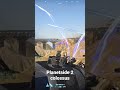 Planetside 2. Colossus tank vs Bastion fleet carrier.