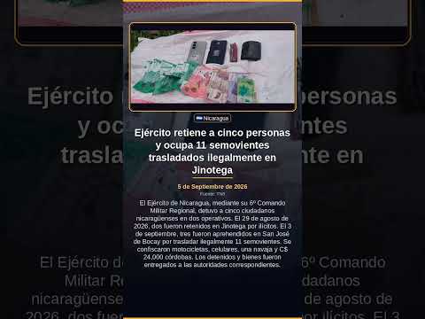 Ejército retiene a cinco personas y ocupa 11 semovientes trasladados ilegalmente en Jinotega