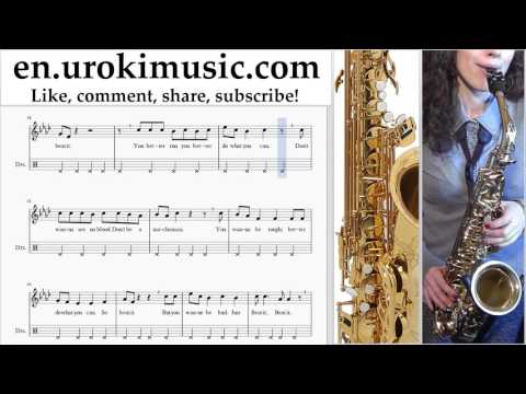 Saxophone lessons (Tenor) Michael Jackson - Beat It Sheet Music Tutorial Part#2 um-i352