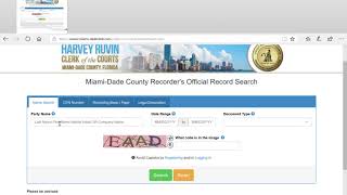 Miami Dade County Official Records Search