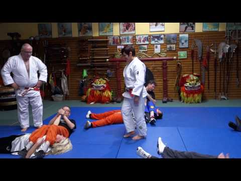 Topworkshop Self Defense with Olympic Judo Champion Ilse Heylen en Shaolin Kung Fu Sifu Walter Toch
