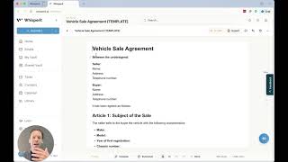Draft a legal contract from any template in 3 minutes, using Whisperit AI