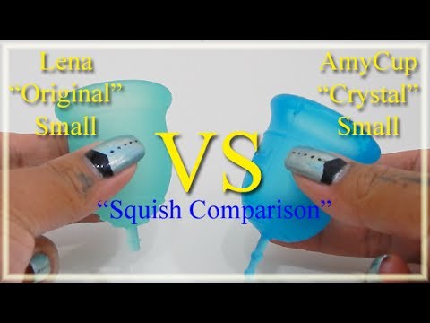 Lena Original Sm vs AmyCup Crystal Sm "Squish" - Menstrual Cups