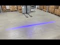 Výstražné LED svetlo na vysokozdvižný vozík - modrý pruh 1x6W LED / ECE R10 / 10-80V (79,5x65x55,2mm) - Video Youtube