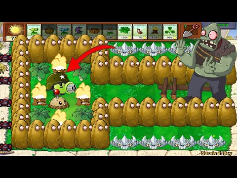 Plants Vs Zombies | 99 Gatling Pea + Tall-Nut Vs 999 Giga-Gargantuar Dr.Zomboss All Zombies Battlez