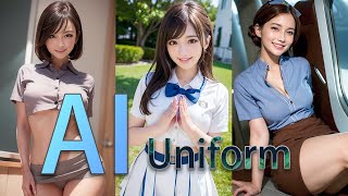 [AI COS] AI Uniform Girls | LOOKBOOK | 制服美女 | #stablediffusion | JK