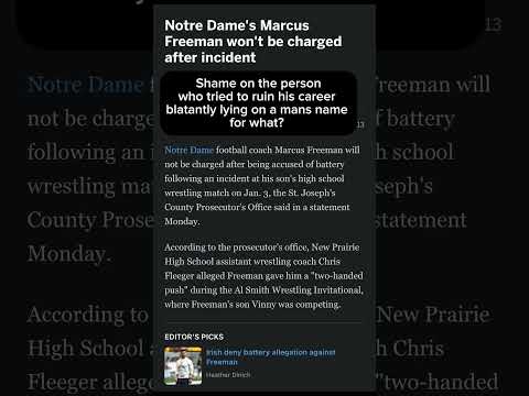 Shoutout to norte dame football for sticking with marcus freeman some people are so moronic