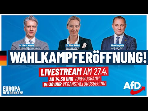 Live: Wahlkampfauftakt  mit Alice Weidel, Tino Chrupalla, Harald Vilimsky und Marc Jongen!