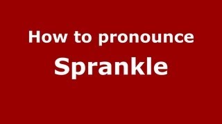 How to pronounce Sprankle
