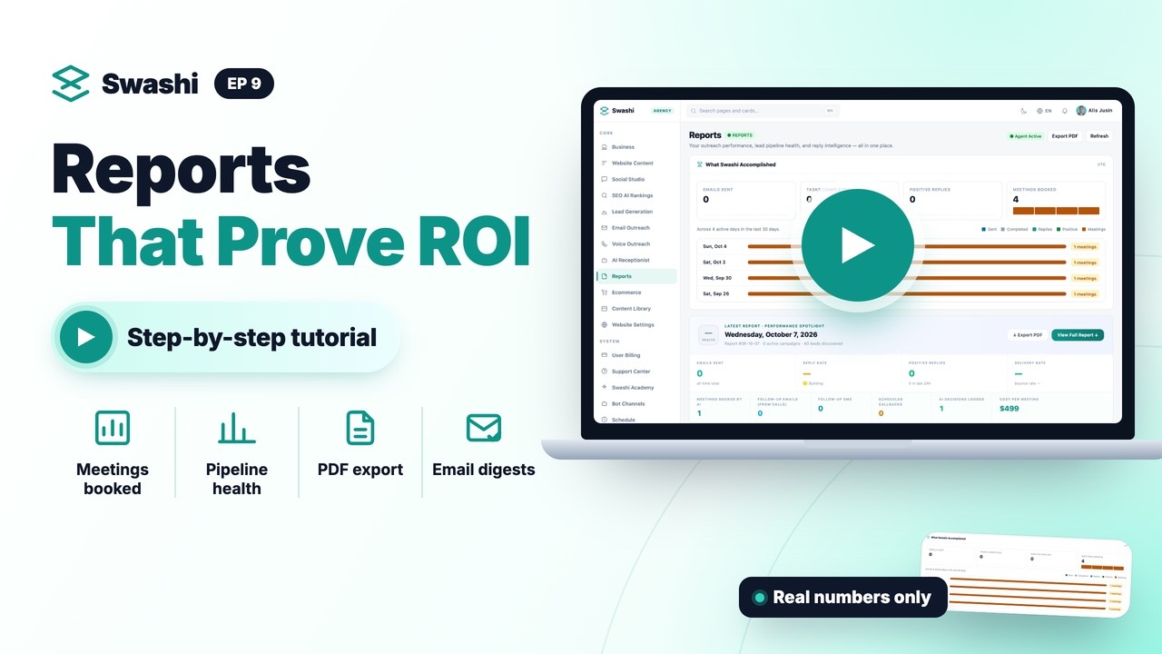How to Generate Reports on Swashi