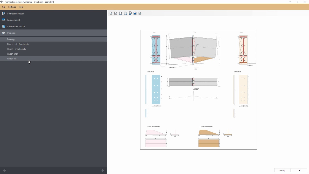 ArCADia RAMA SteelHall 6 – Connection design and verification in the Steel Connections program