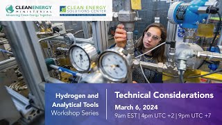 Technical Considerations: Hydrogen and Analytical Tools Workshop Series