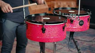 Meinl Percussion Manolito Rodriguez Signature Timbales, Atomic Red - MR1415 - 2/3