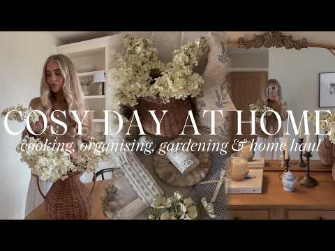Cosy Day at Home | Cooking, Organising, Home Haul, Gardening & Healthy Habits 