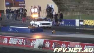 SDR MOTORSPORT DATSUN 13B TURBO COUPE RUNS 7.32 @ 186 MPH SYDNEY DRAGWAY 26.10.2012