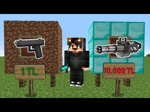 1 TL SİLAH VS 10.000 TL SİLAH! - Minecraft