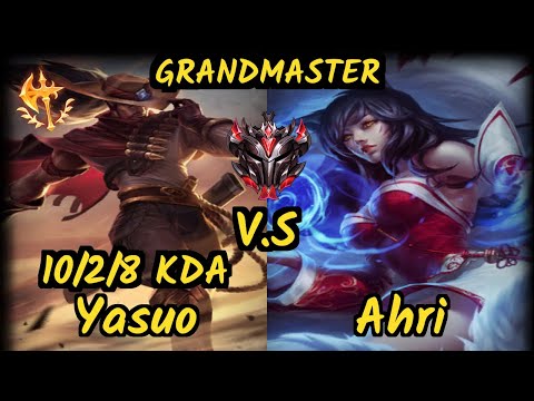PNG Tinowns (YASUO) vs AHRI - 10/2/8 KDA MID GAMEPLAY - BR Ranked GRANDMASTER