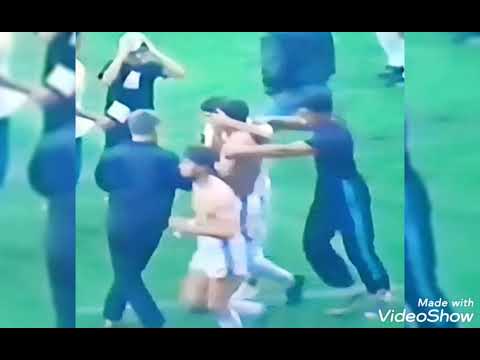 85 večiti derbi, RAQQA na terenu Marakane, crna majica, crni donji deo trenerke sa zelenom prugom