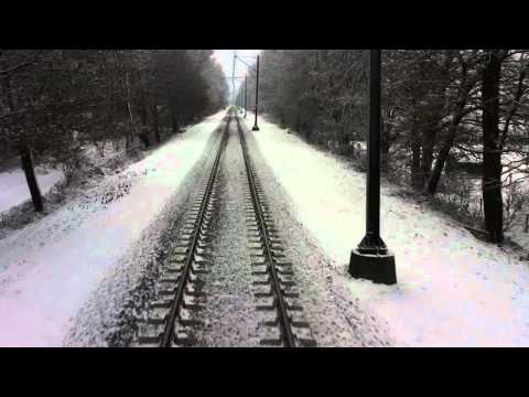 Driver's Eye View Sprinter Veenendaal Centrum - Rhenen in de sneeuw