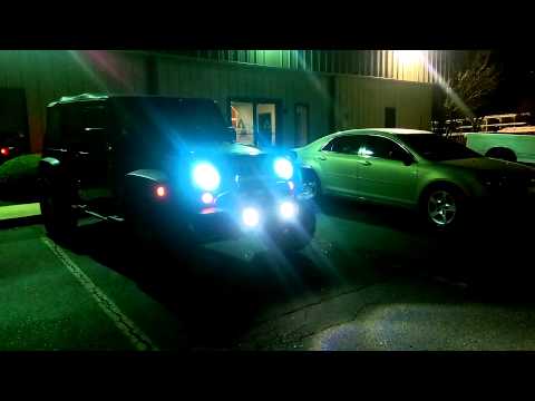 Putco led fog light bulbs on jeep jk