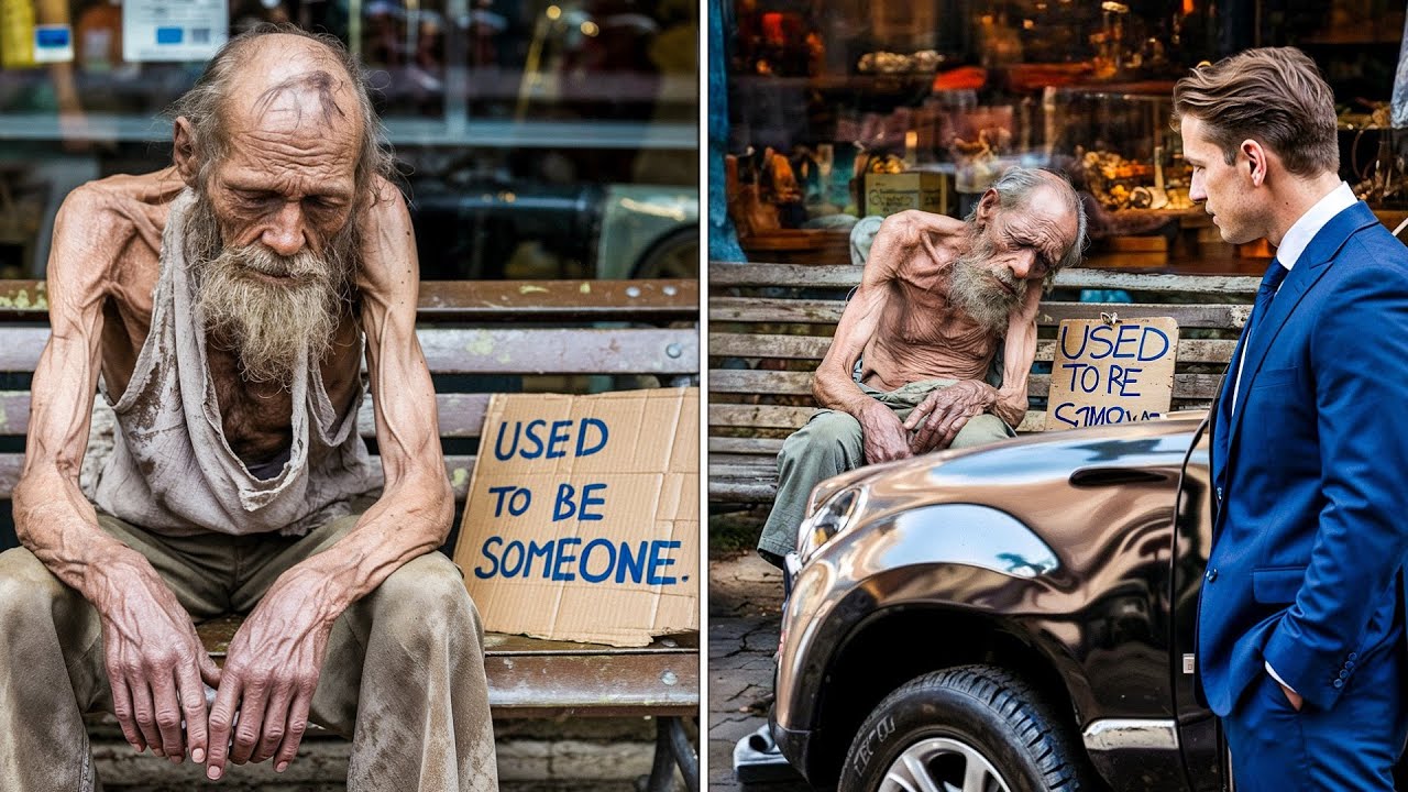 17 Years Everyone Ignored This Ugly Homeless Man, Until One Day a Black SUV Picked Him Up!