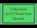 Finally Passed 1 400 Stimulus Check Ap