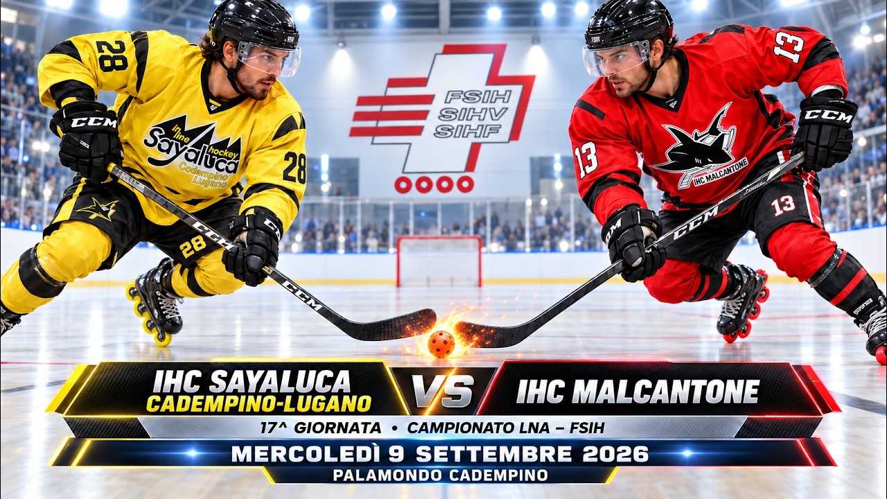 🏒 LIVE | IHC Sayaluca Cadempino-Lugano 🆚 IHC Malcantone | 17ª Giornata LNA Inline Hockey