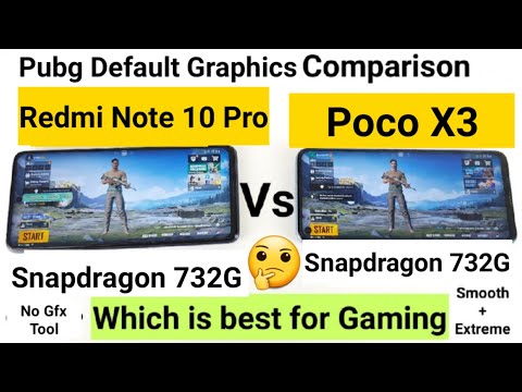 Redmi note 10 pro vs poco x3 pubg 60fps gameplay graphics comparison