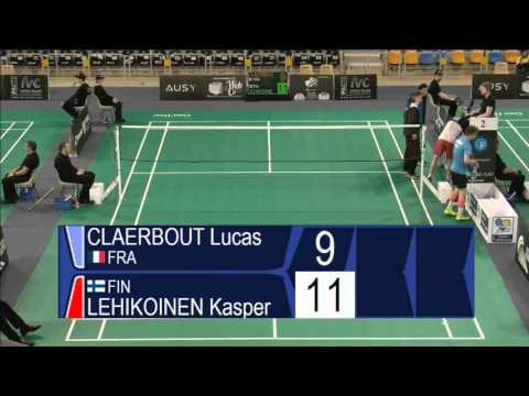 Lucas Claerbout vs Kasper Lehikoinen (MS, R32) - Orleans Intl. 2016