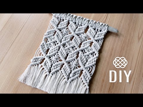 DIY Macrame Wall Hanging Leaves with Flower