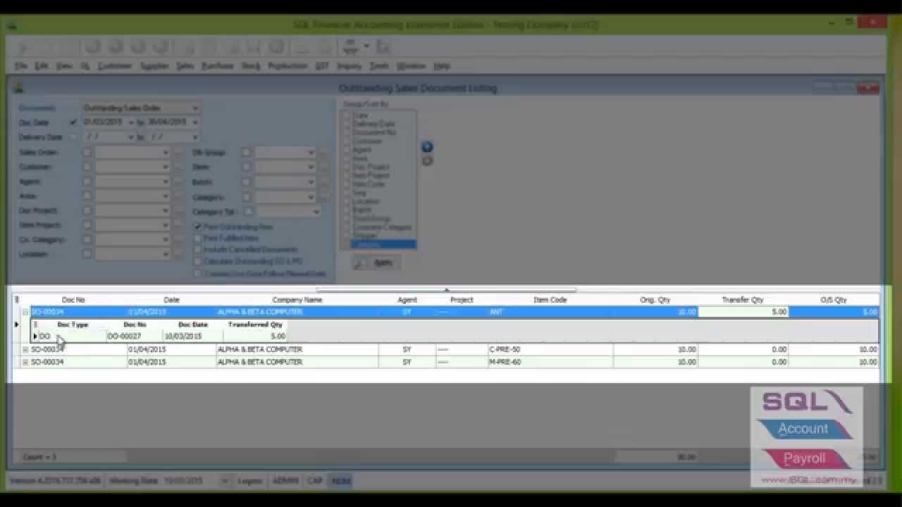 Sales Invoicing PartialDelivery